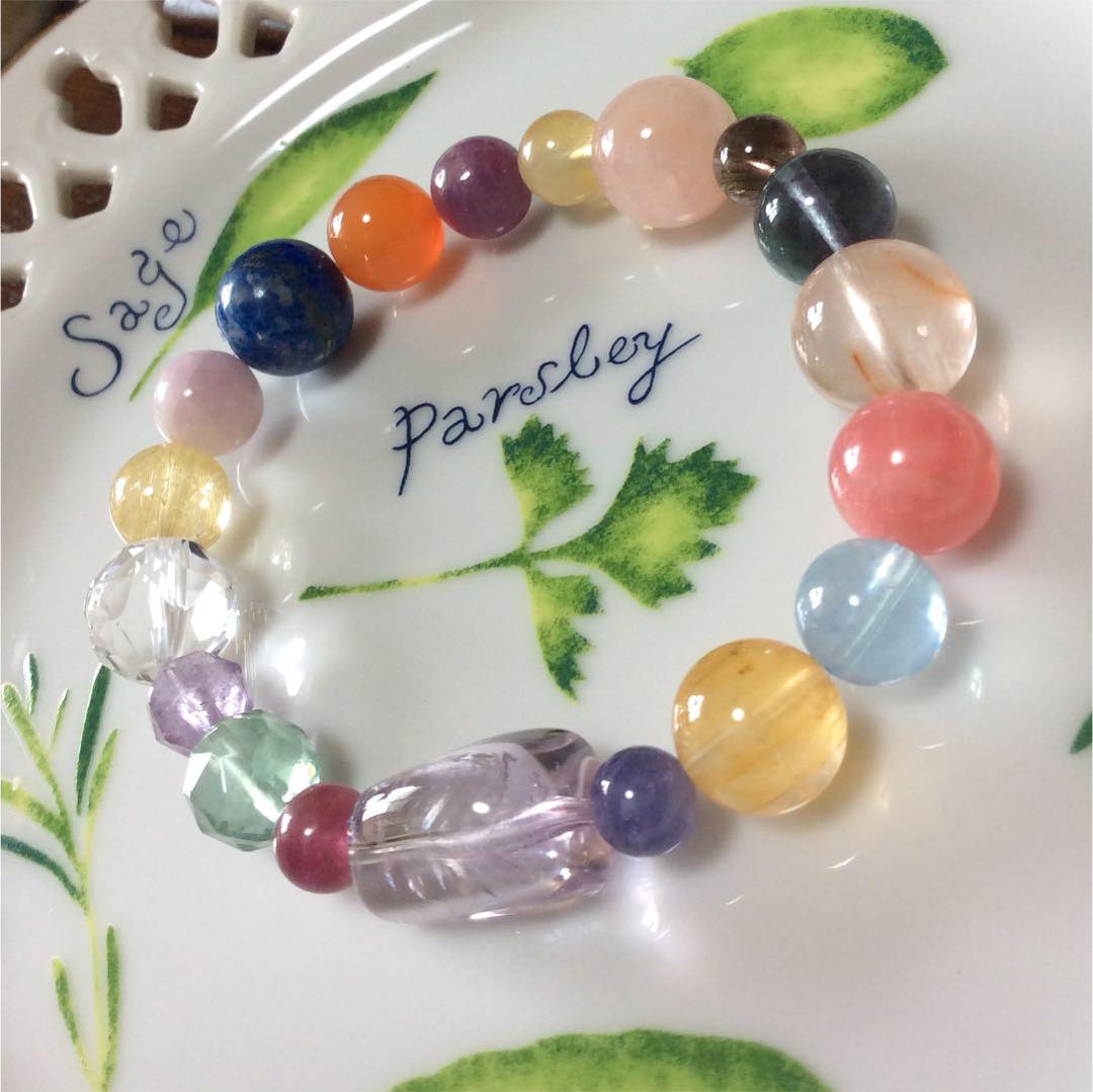 ローズアメジスト タンザナイト 高品質インカローズ ルチル スーパー7