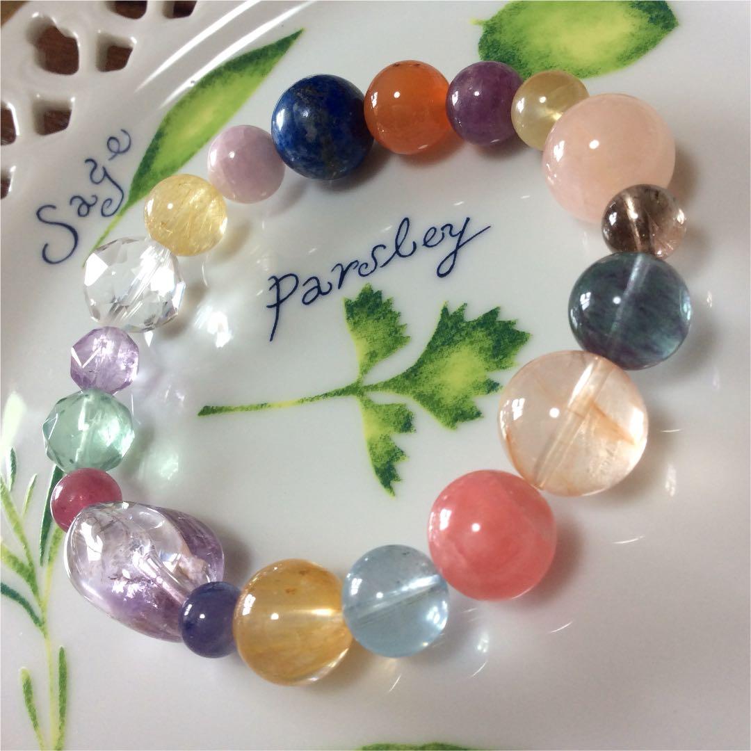 ローズアメジスト タンザナイト 高品質インカローズ ルチル スーパー7