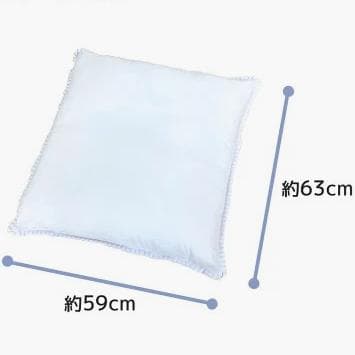 【新品・定番品】白 無地 座布団カバー 10枚組 日本製 59×63cm 八端判