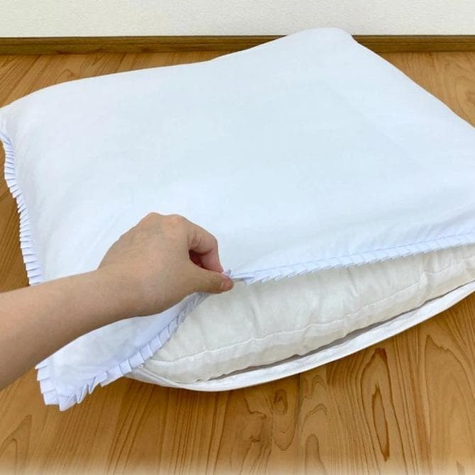 【新品・定番品】白 無地 座布団カバー 10枚組 日本製 59×63cm 八端判