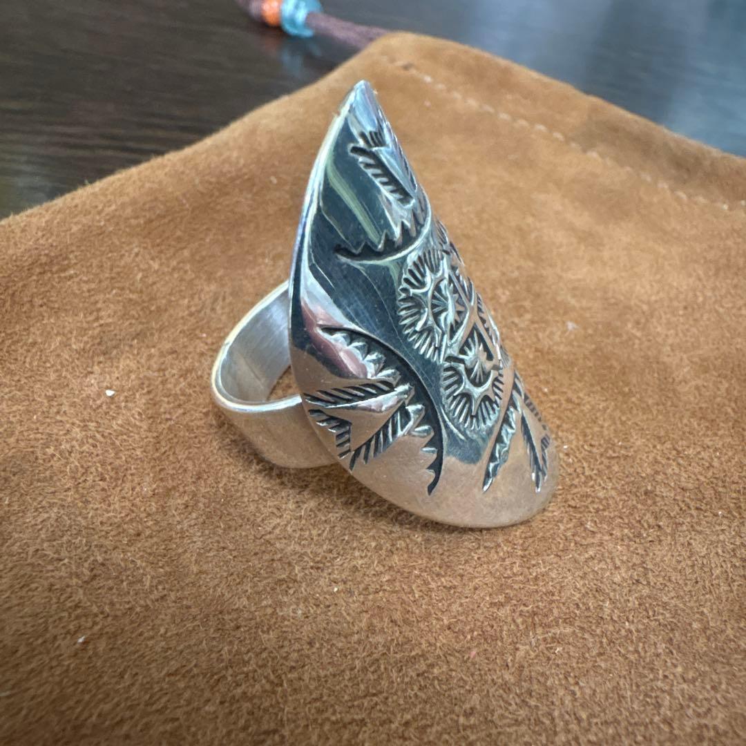 スティーブイエローホース　リング　インディアンジュエリー　ナバホ