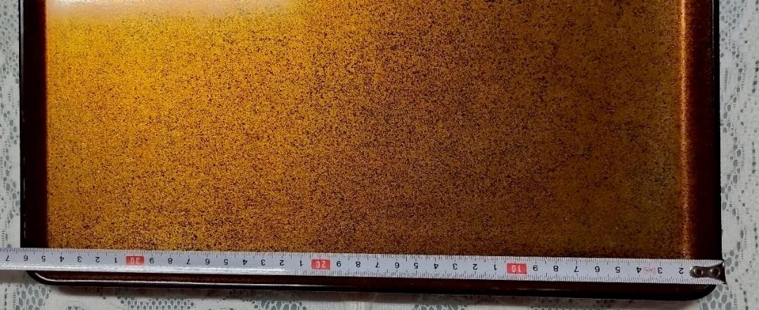 ゴールド金属製トレー 約30cm x 15cm