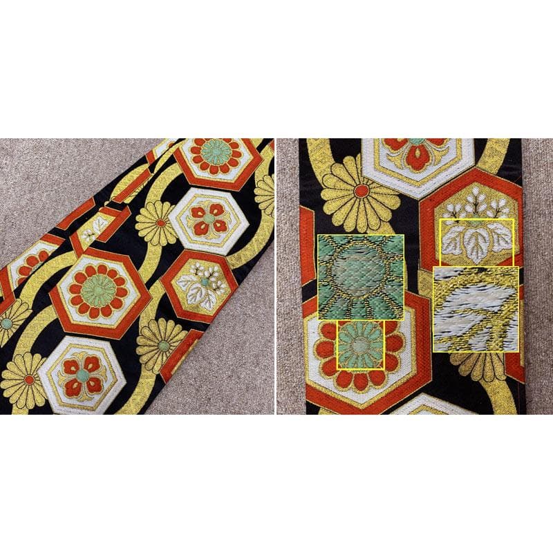 506ag15小物類、506ag15◎七歳 女児 アンティーク着物&丸帯&長襦袢