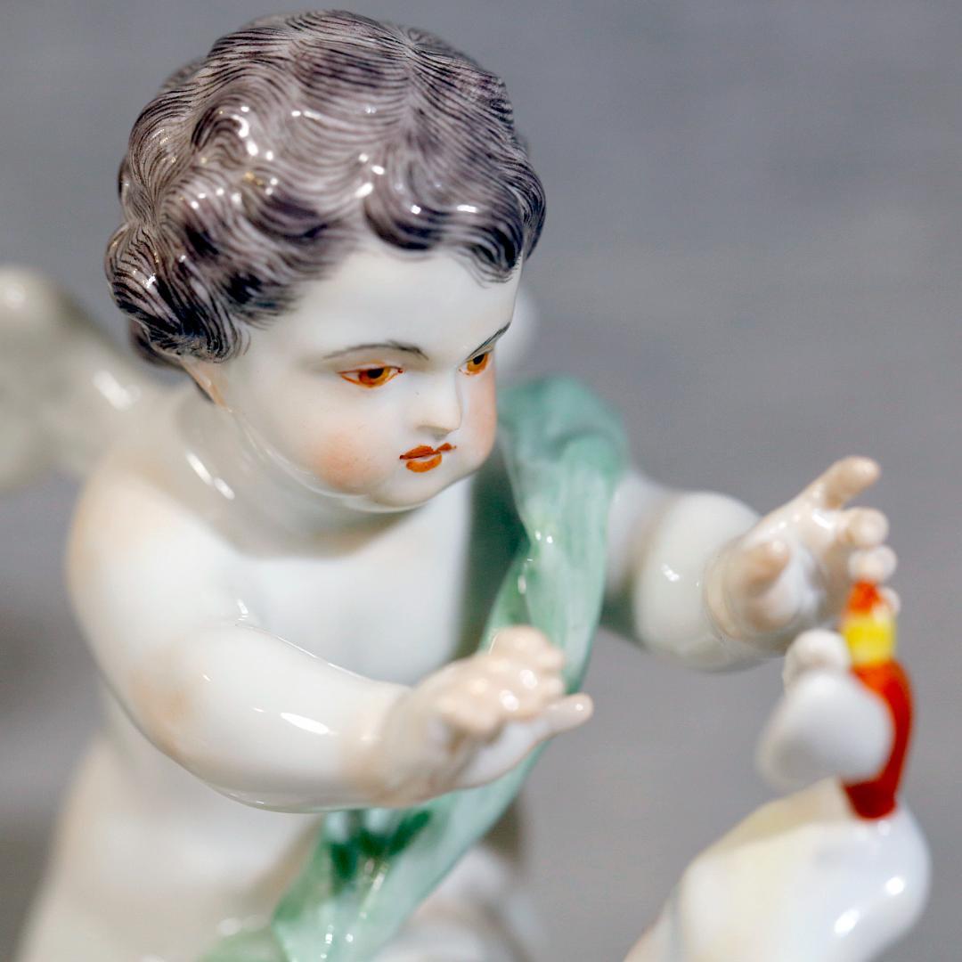 【レア連番 １級品】マイセン 天使 連作 デヴィーゼンキント ４体 寓意的天使