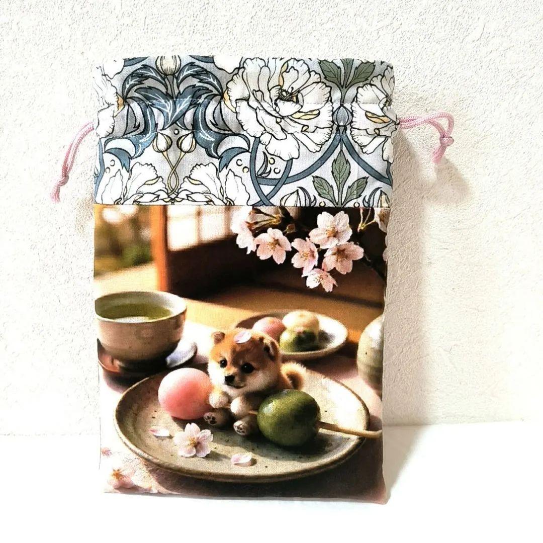 Yourelia様】ハンドメイドオーダー★犬★フリル巾着&ハンカチ&ポーチ　6点