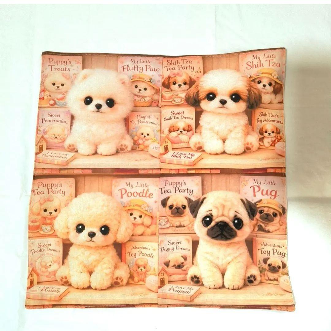 Yourelia様】ハンドメイドオーダー★犬★フリル巾着&ハンカチ&ポーチ　6点