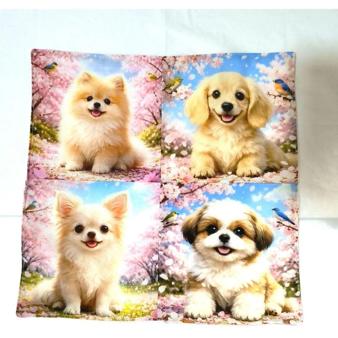 Yourelia様】ハンドメイドオーダー★犬★フリル巾着&ハンカチ&ポーチ　6点