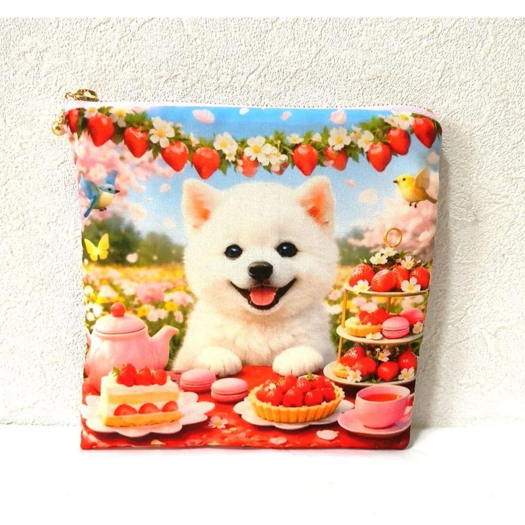 Yourelia様】ハンドメイドオーダー★犬★フリル巾着&ハンカチ&ポーチ　6点