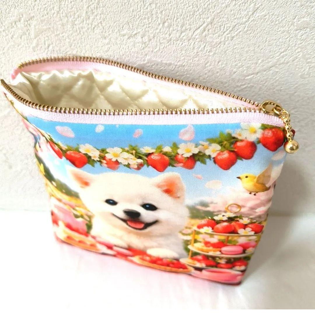 Yourelia様】ハンドメイドオーダー★犬★フリル巾着&ハンカチ&ポーチ　6点