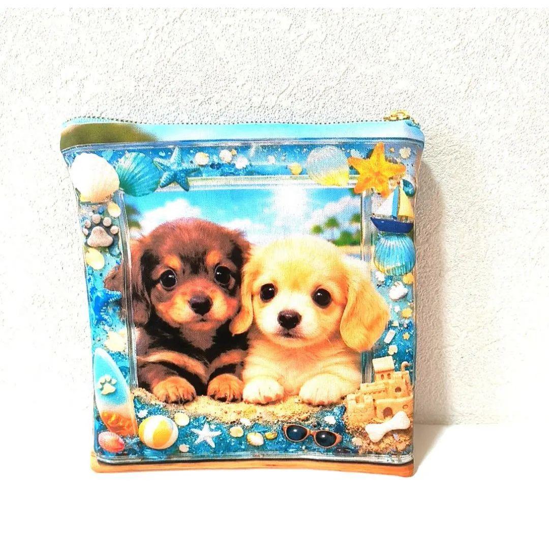 Yourelia様】ハンドメイドオーダー★犬★フリル巾着&ハンカチ&ポーチ　6点