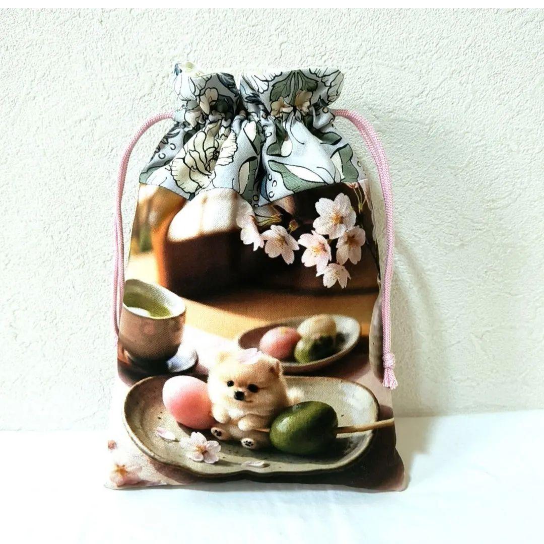 Yourelia様】ハンドメイドオーダー★犬★フリル巾着&ハンカチ&ポーチ　6点