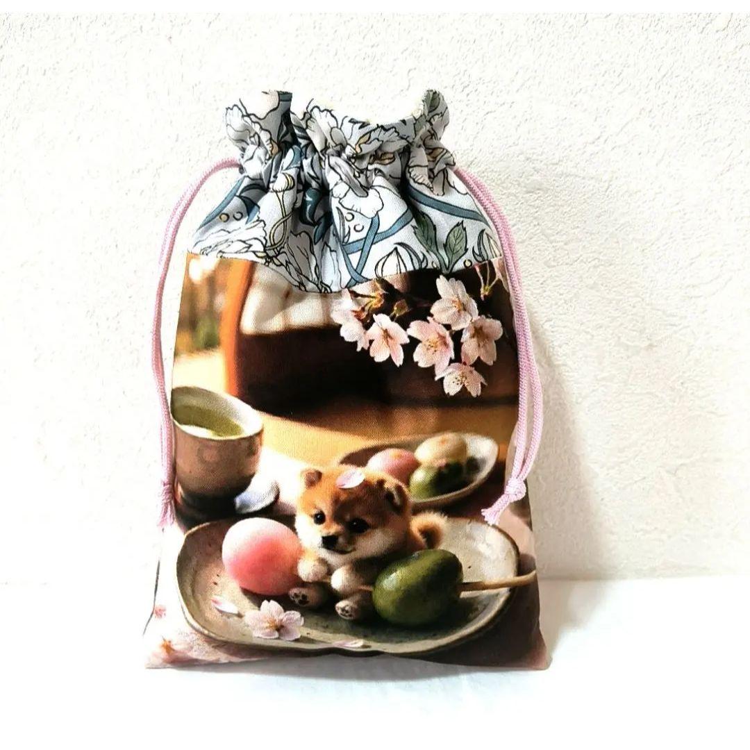 Yourelia様】ハンドメイドオーダー★犬★フリル巾着&ハンカチ&ポーチ　6点