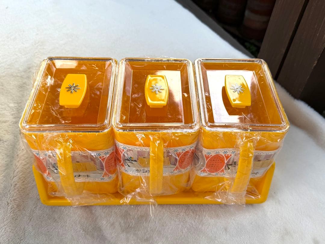 昭和レトロ　調味料入れ　調味料ケース 小物入れ ポップ サンメード　当時物