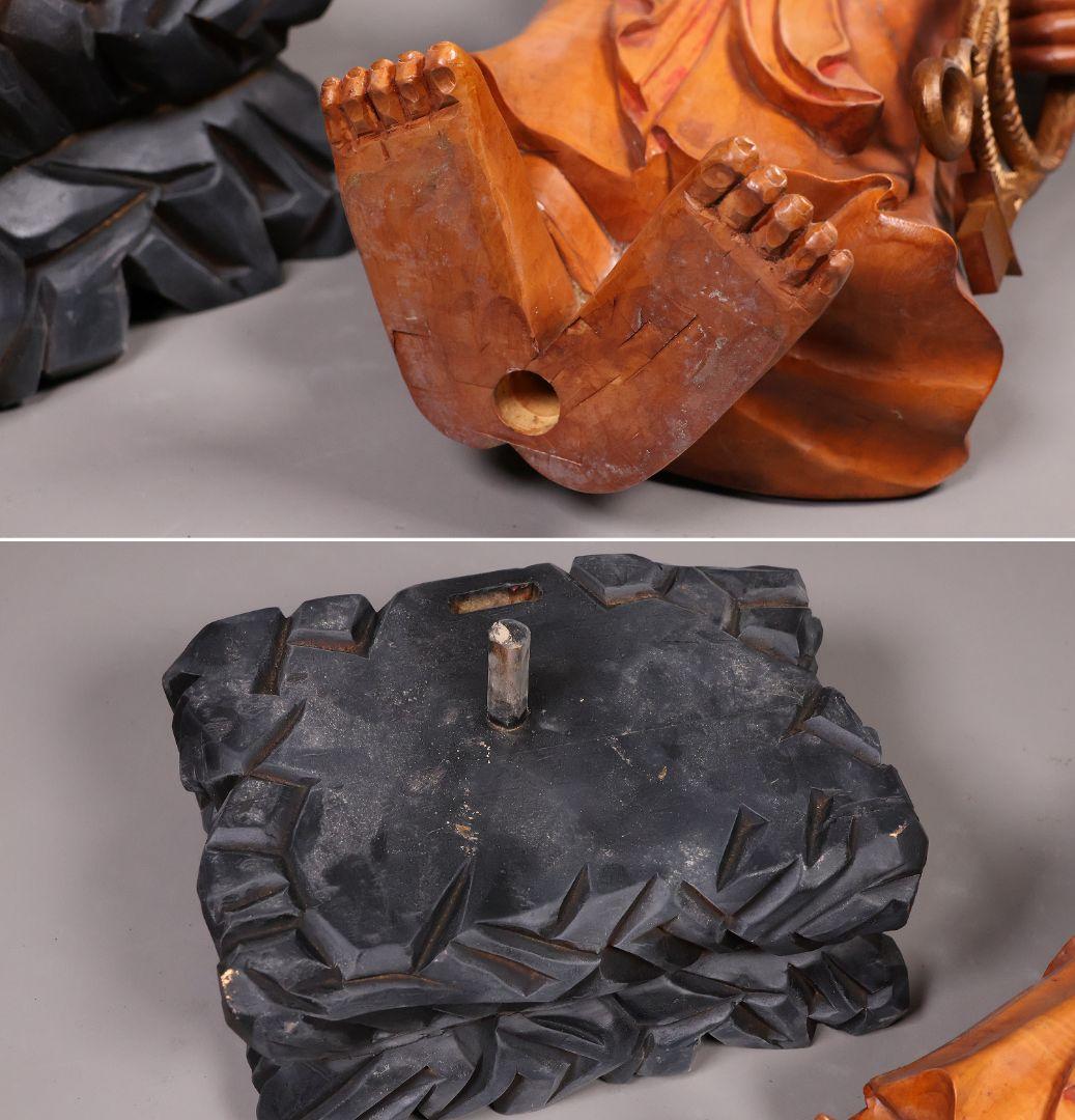 【MA827】仏教美術 木造 不動明王立像 全高68cm 仏像 彫刻 木彫 寺院