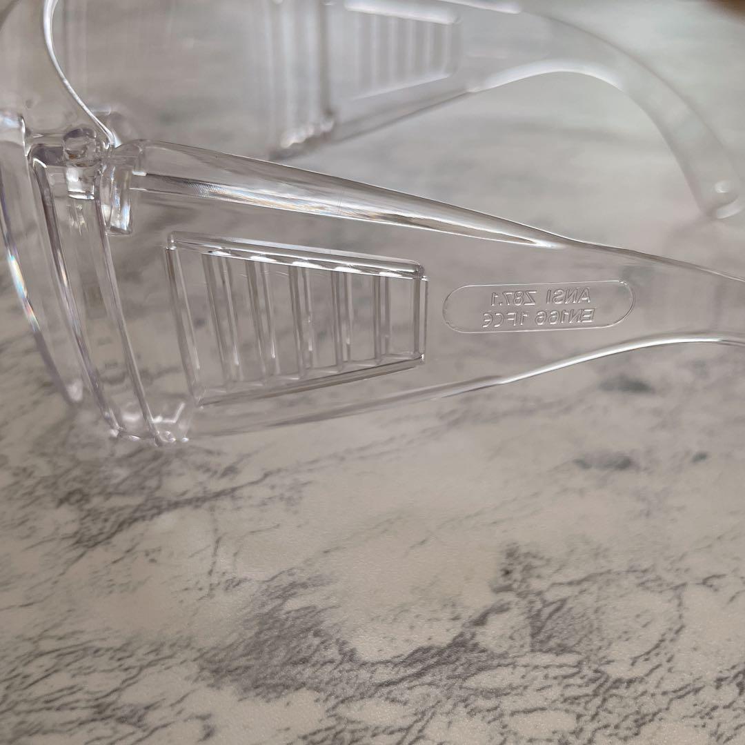 クリア ゴーグル メガネ ミリタリー サバイバルゲーム 花粉対策 伊達メガネ