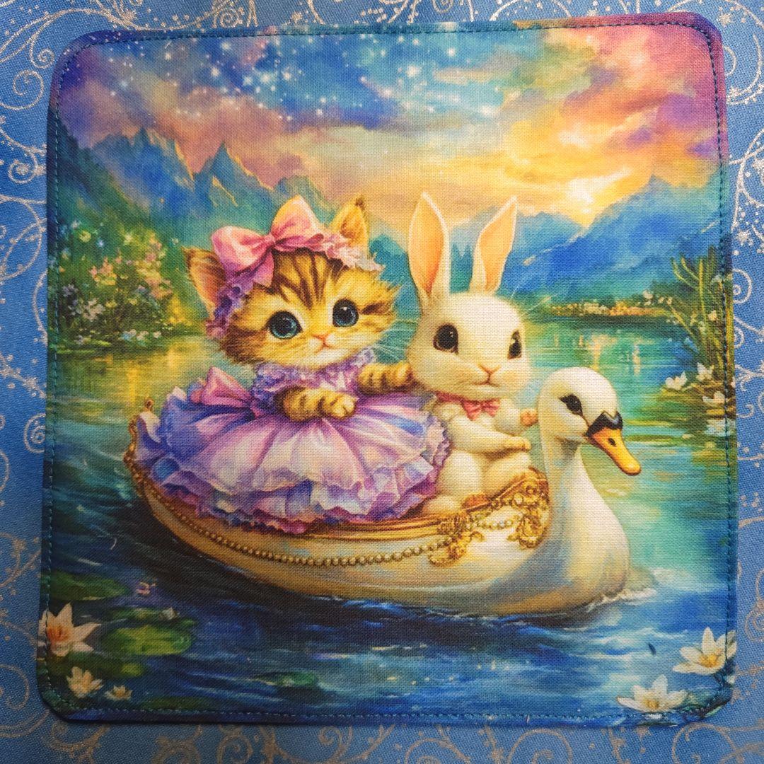 ご確認用　yourelia 4重ハンカチ　ポメラニアンちゃん柄　18