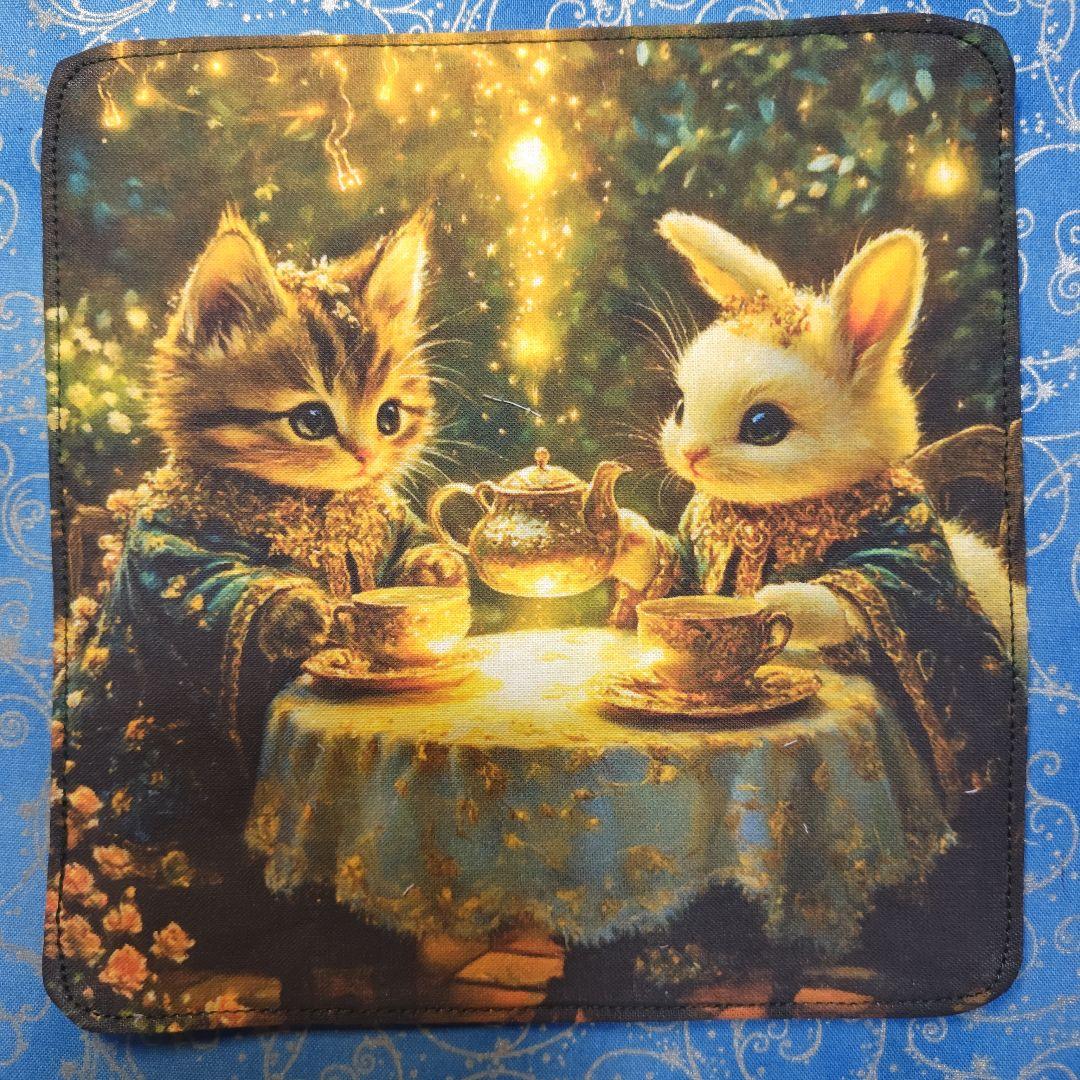 ご確認用　yourelia 4重ハンカチ　ポメラニアンちゃん柄　18