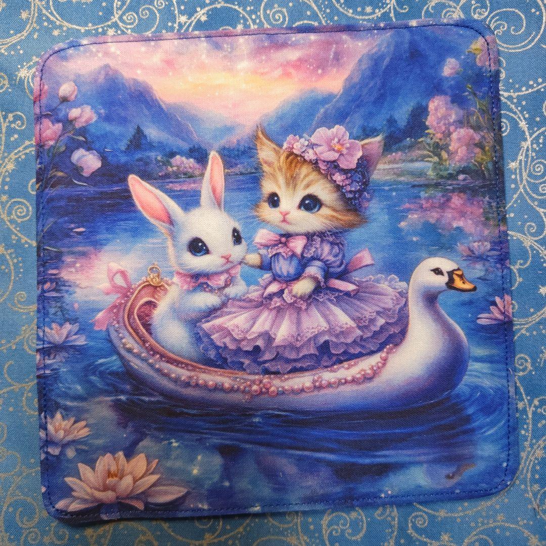 ご確認用　yourelia 4重ハンカチ　ポメラニアンちゃん柄　18