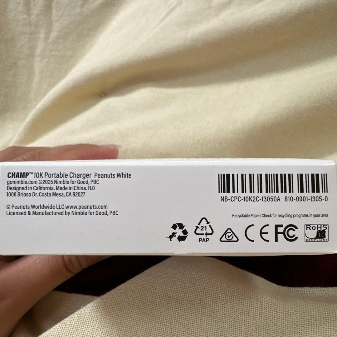 Nimble CHAMP 10,000mAh モバイルバッテリー スヌーピー