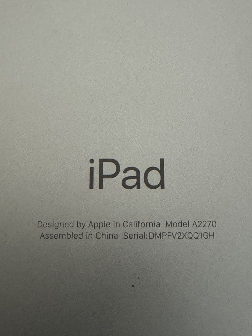 N*o様 【ジャンク】Apple iPad 第8世代 128GB