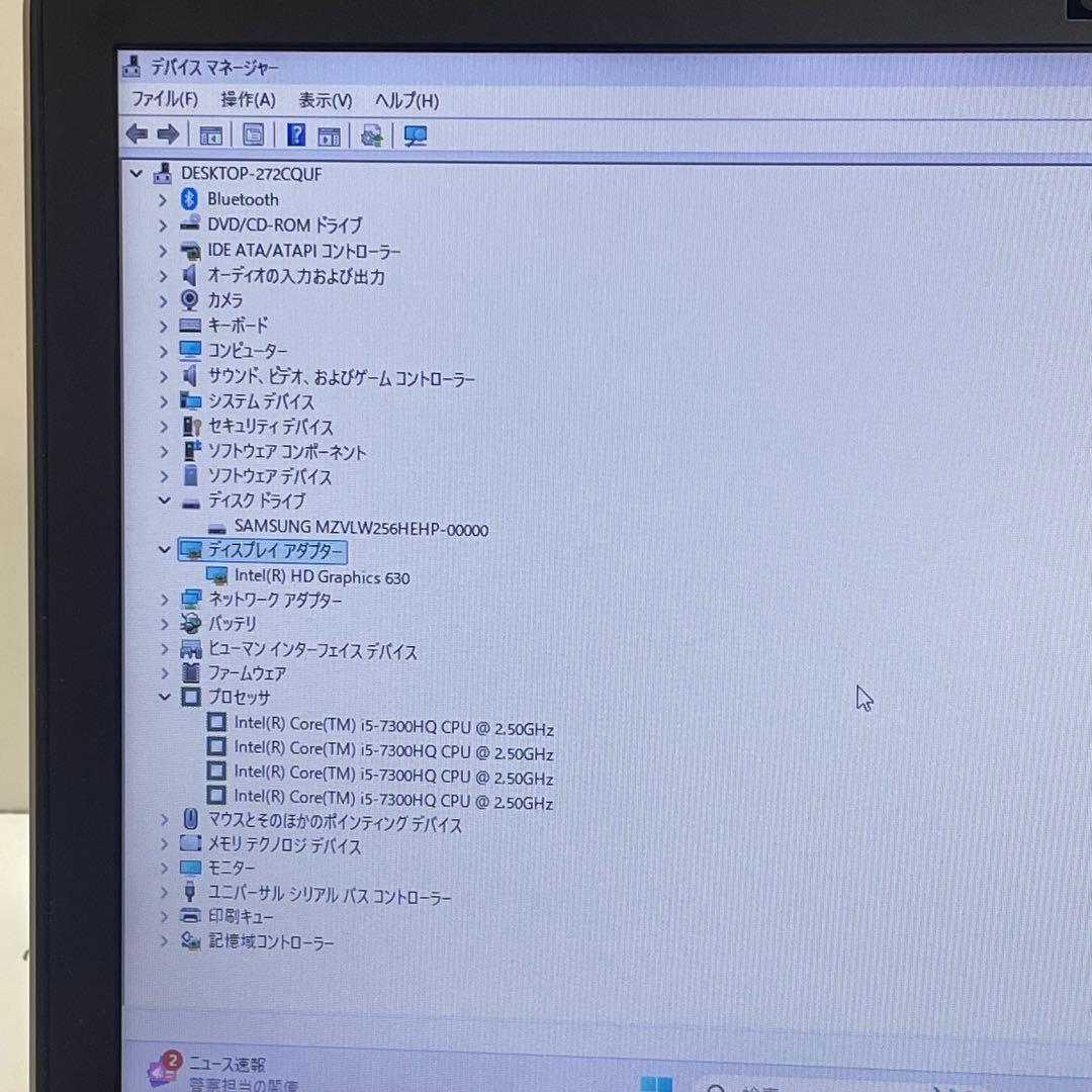 Windowsノート本体 #436 VAIO VJS152C11N i5-7300HQ 8GB 256GB