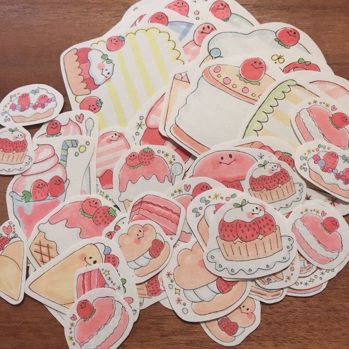 いちごスイーツ♡確認用440円♡手描き フレークシール