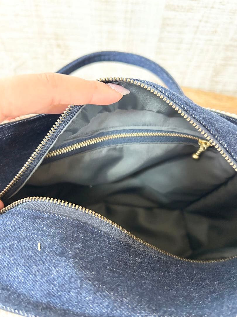 2way 全面ポケットトート　ファスナー付き