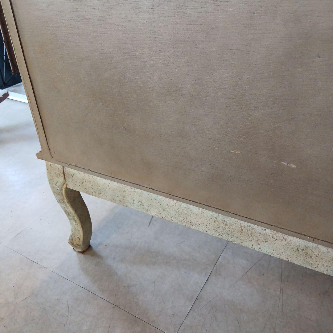 4段チェスト シャビーシック 　アンティーク塗装 ネコ脚【中古美品】