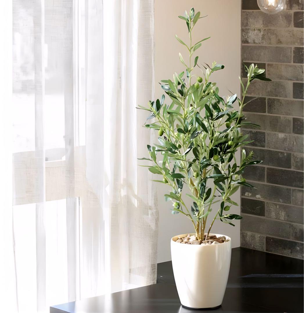 光触媒　人工観葉植物　ウォールグリーン　フェイクグリーン　オリーブ73センチ