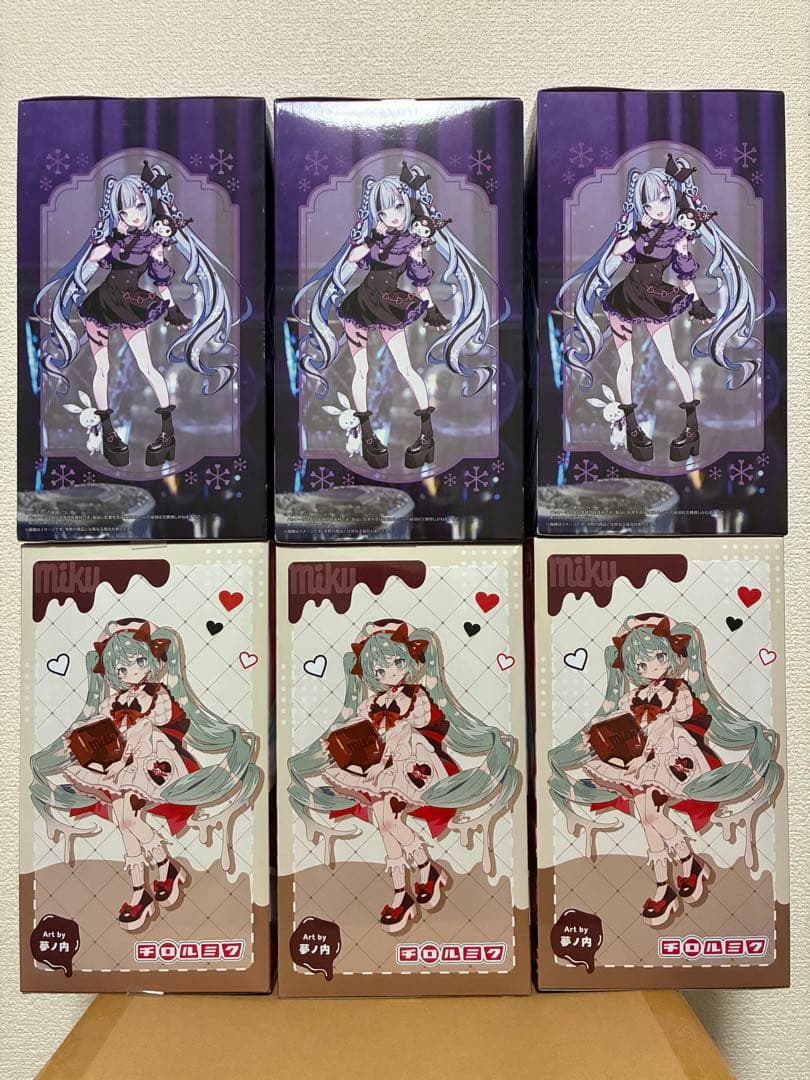 Trio-Try-iT 雪ミク×クロミ、初音ミク×チロルチョコ　フィギュア6個