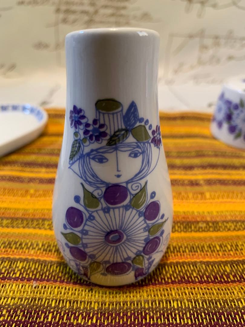 北欧ビンテージ　figgjo フィッギオ　美品Lotte柄の可愛い調味料セット！