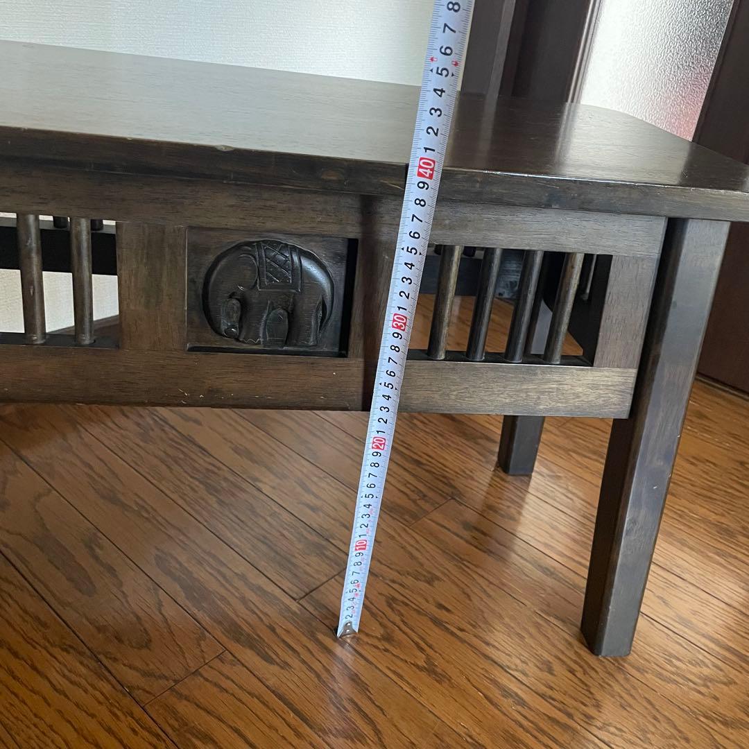 アジアンベンチ　椅子　ゾウ　彫刻　チェアー