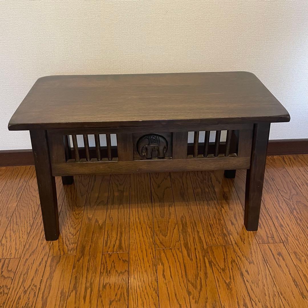 アジアンベンチ　椅子　ゾウ　彫刻　チェアー