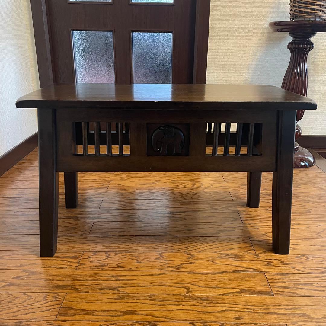 アジアンベンチ　椅子　ゾウ　彫刻　チェアー