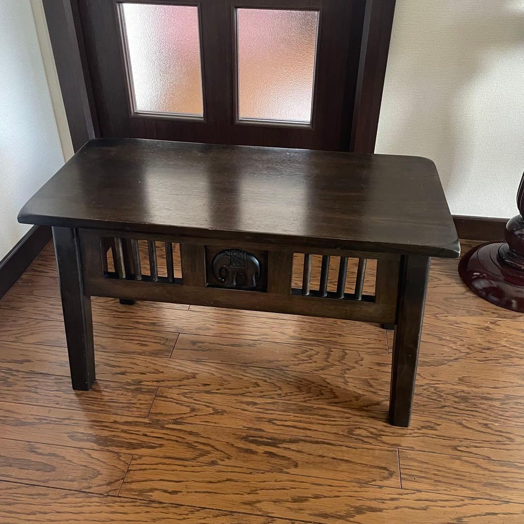 アジアンベンチ　椅子　ゾウ　彫刻　チェアー