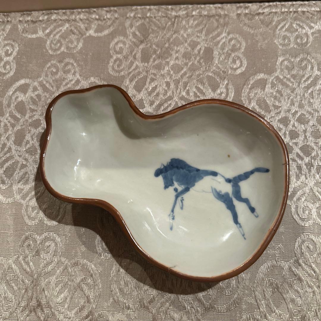 古伊万里　瓢箪型　馬絵図　江戸中期