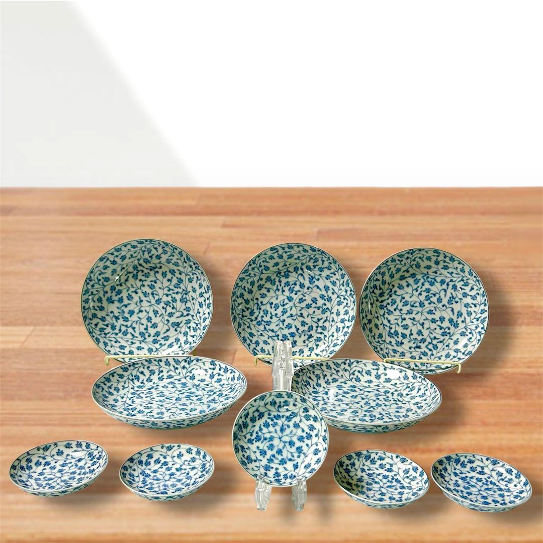 橘吉 たち吉 唐草 大皿5枚 小皿5枚 計10枚 新品未使用