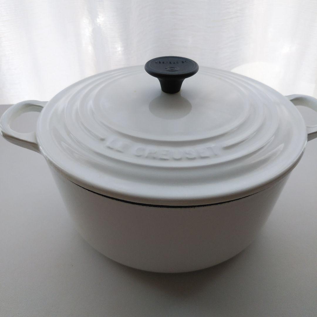 ル・クルーゼ ココット 鍋 22cm 白 ホワイト