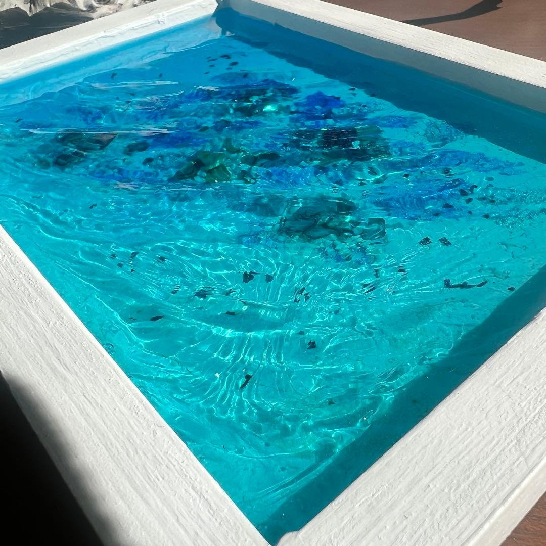 【レジンアート】波紋アート／さざなみクリスタル／A5パネル／壁掛け可能