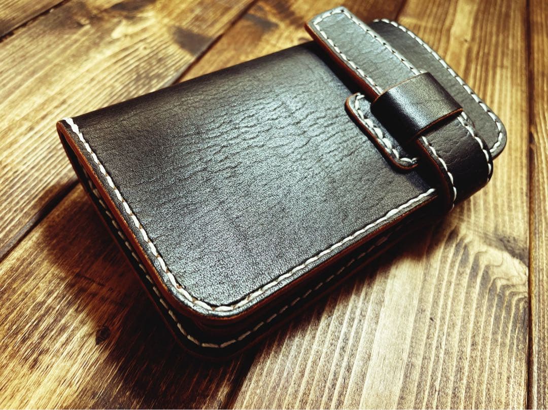 ミドルウォレット バイカーズウォレット 国産ヌメ革