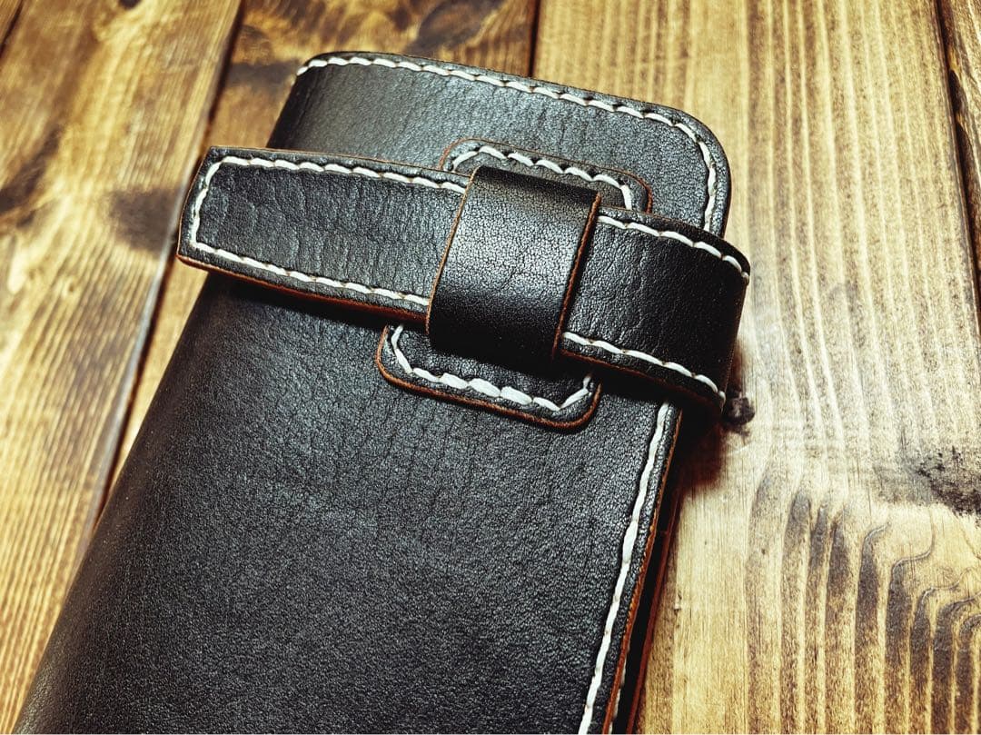 ミドルウォレット バイカーズウォレット 国産ヌメ革