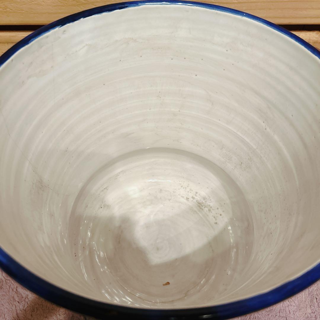 イタリア製　大きな陶器鉢カバー