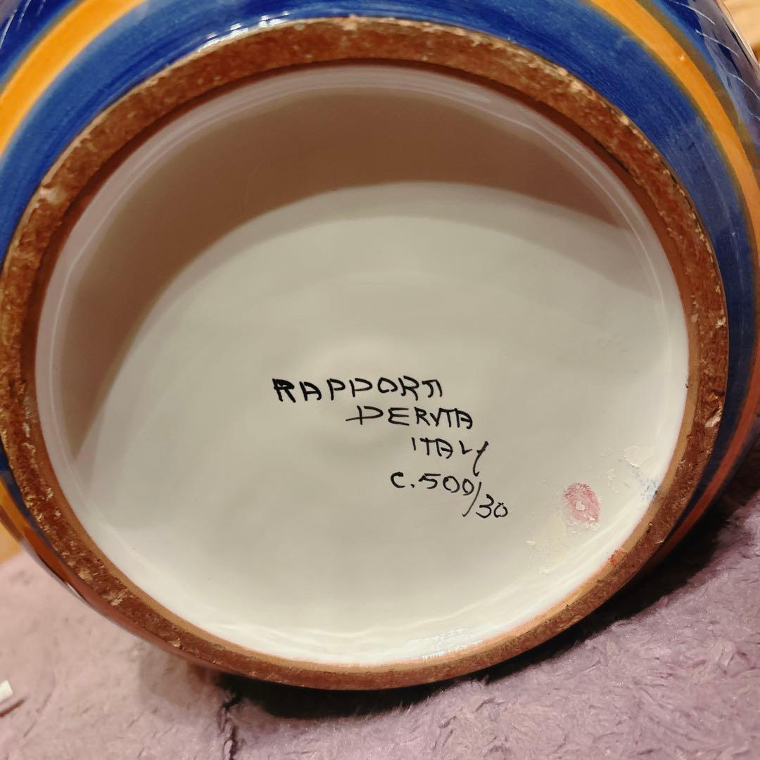 イタリア製　大きな陶器鉢カバー