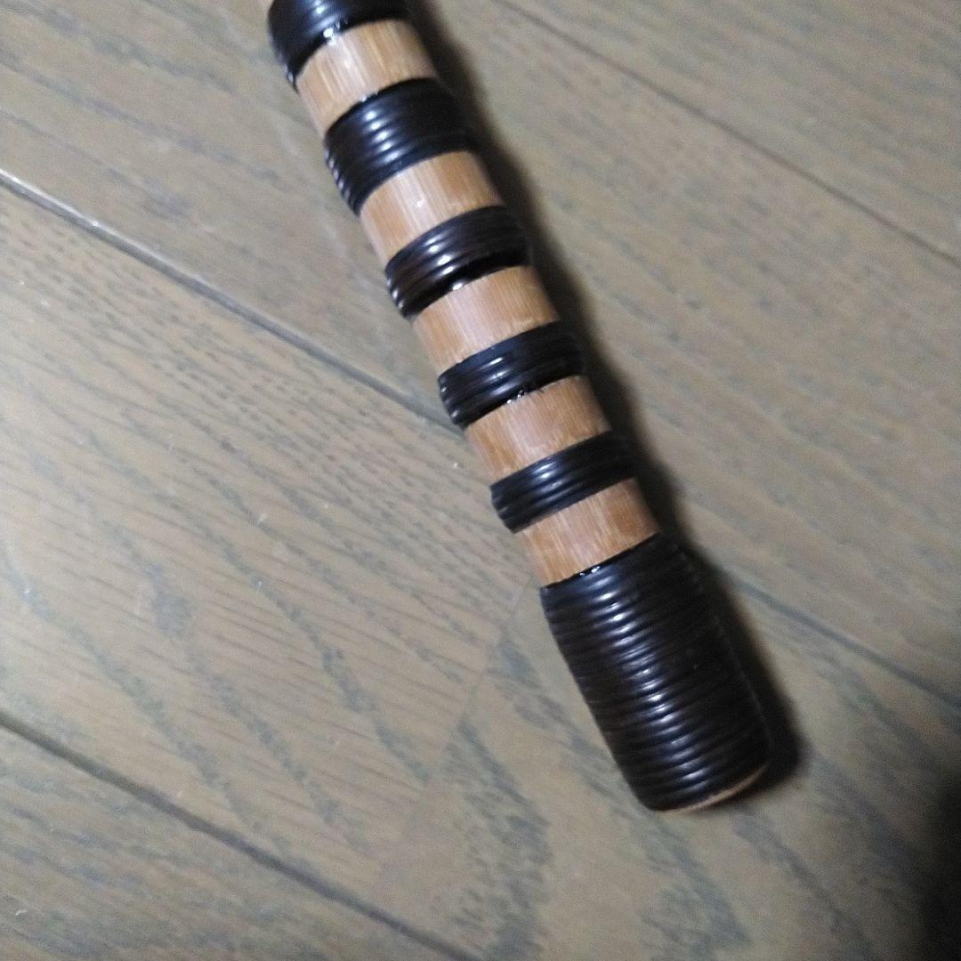 雅楽　龍笛　本管　煤竹　藤巻　(極太管)