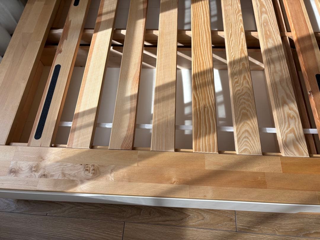 【ちろる】MANDAL 収納付きベッド セミダブル 直接引き渡し