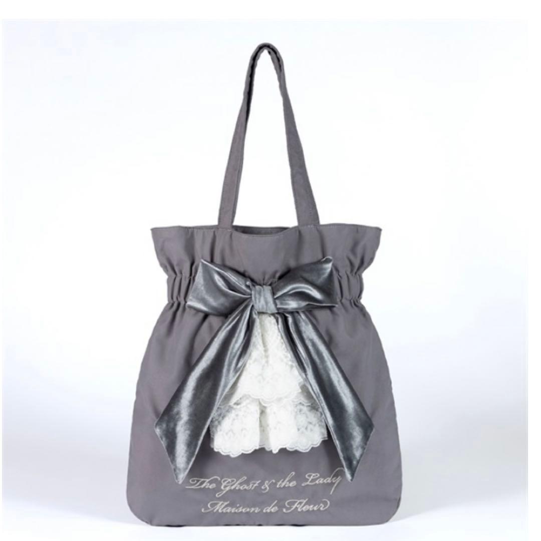 劇団四季 ゴースト&レディ メゾンドフルール リボン トートバッグ（グレイ）