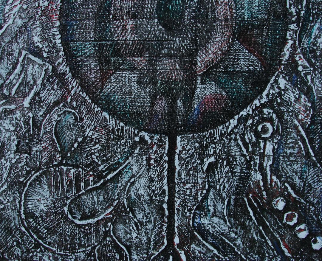 木村二朗「無題」10号油彩,木村の形而上学,古代文明と宇宙