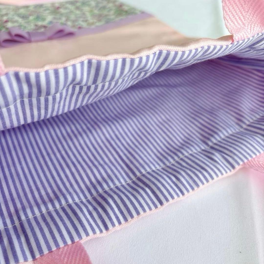 リバティ女の子入園入学セット/ベビーピンク×ナンシーアニマル・ラベンダーリボン)