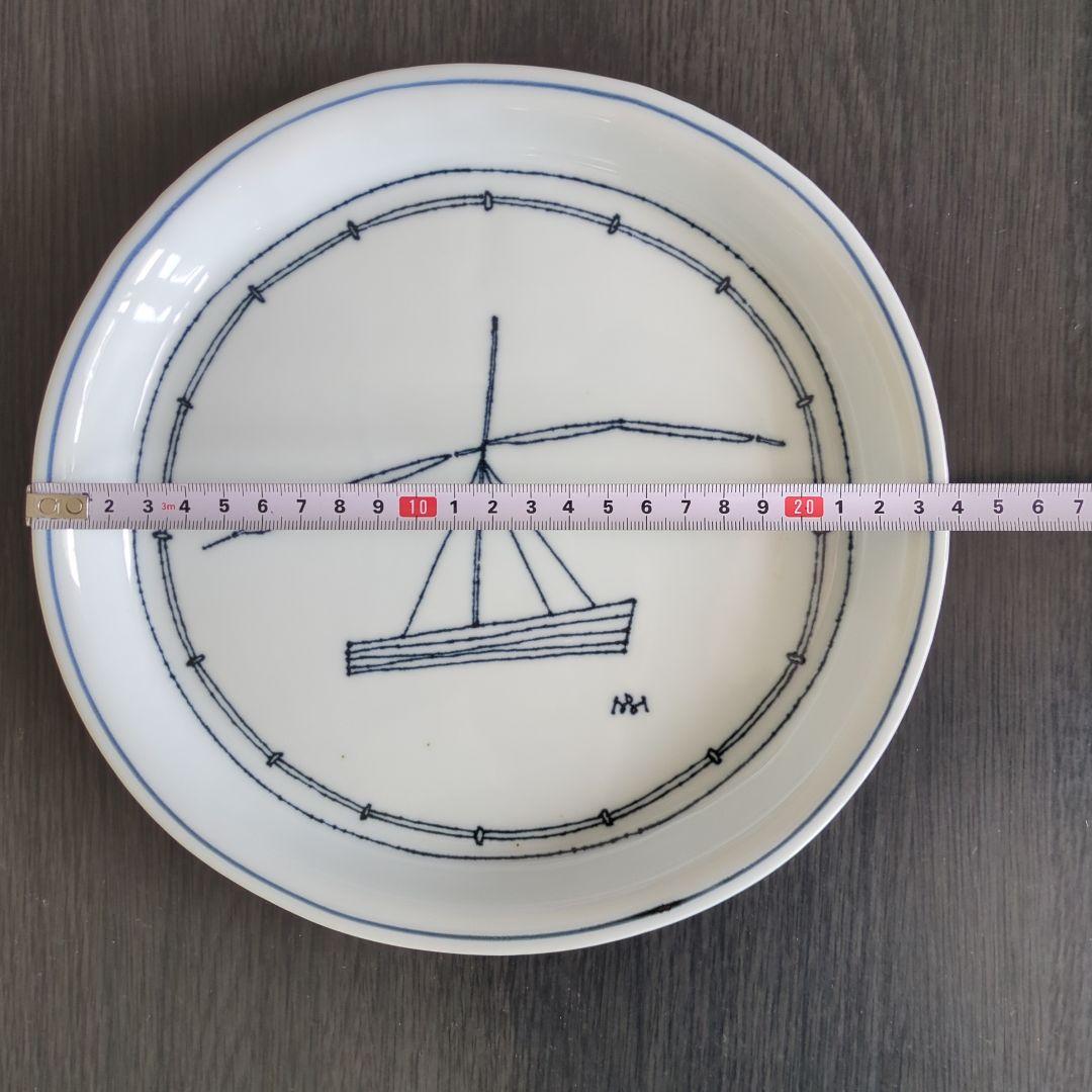 無汸庵　綿貫宏介　絵皿　24センチ　舟　船　ふね　フネ