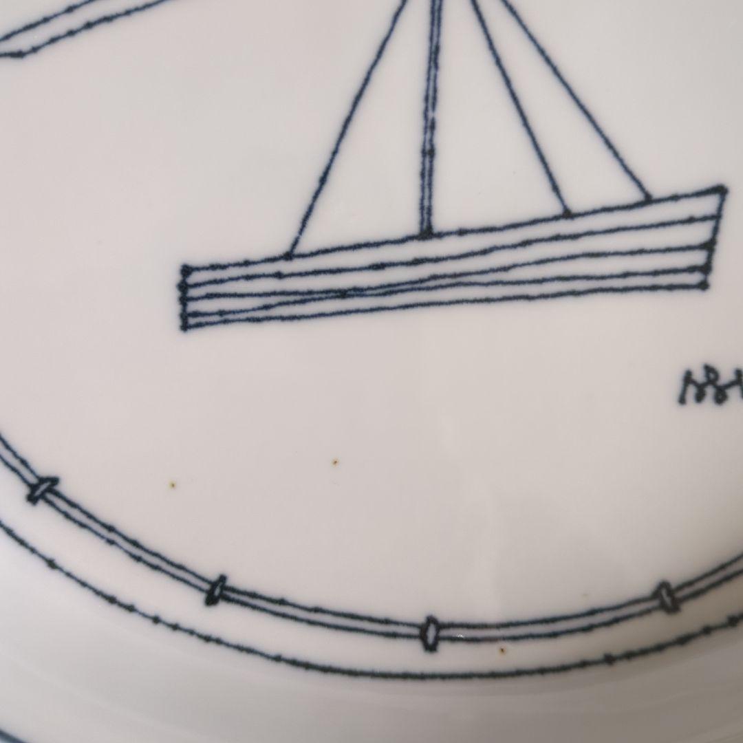 無汸庵　綿貫宏介　絵皿　24センチ　舟　船　ふね　フネ